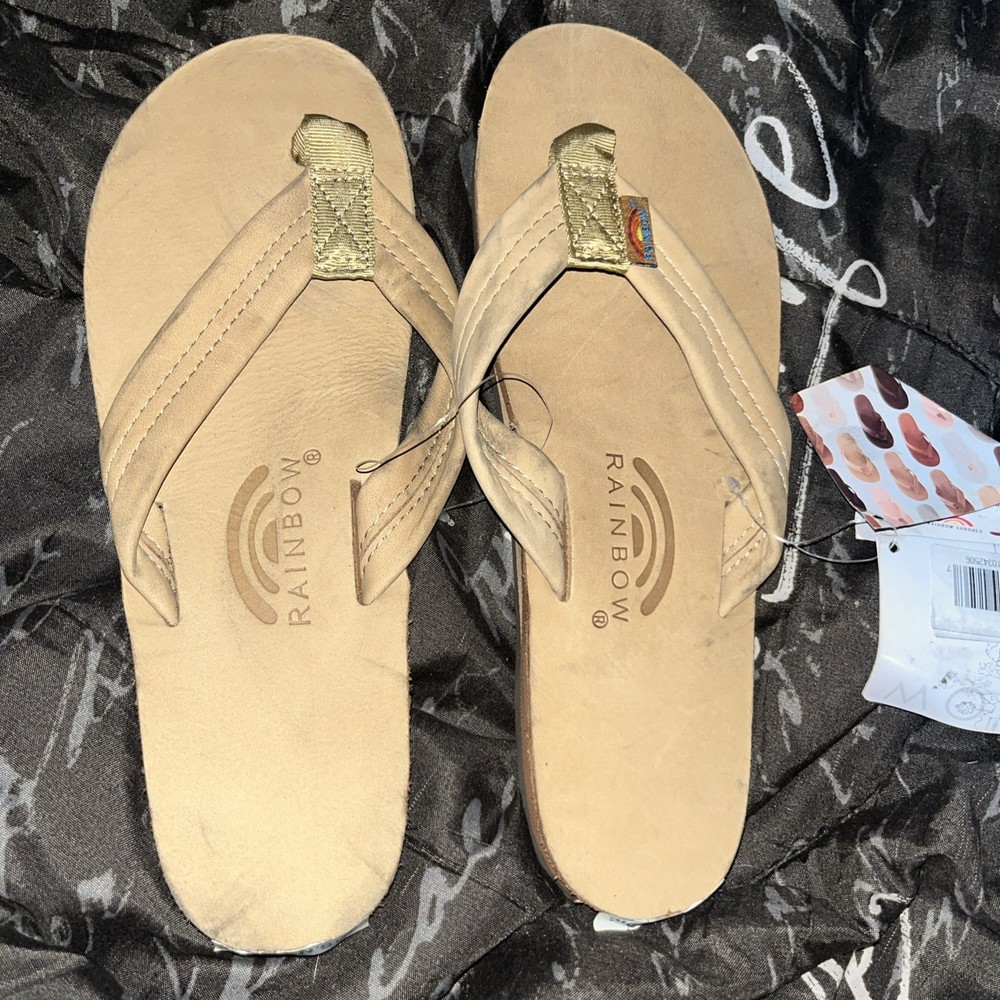 XXL Rainbow Women's Sierra Leather Sandals Size 9.5-10.5 Single Layer