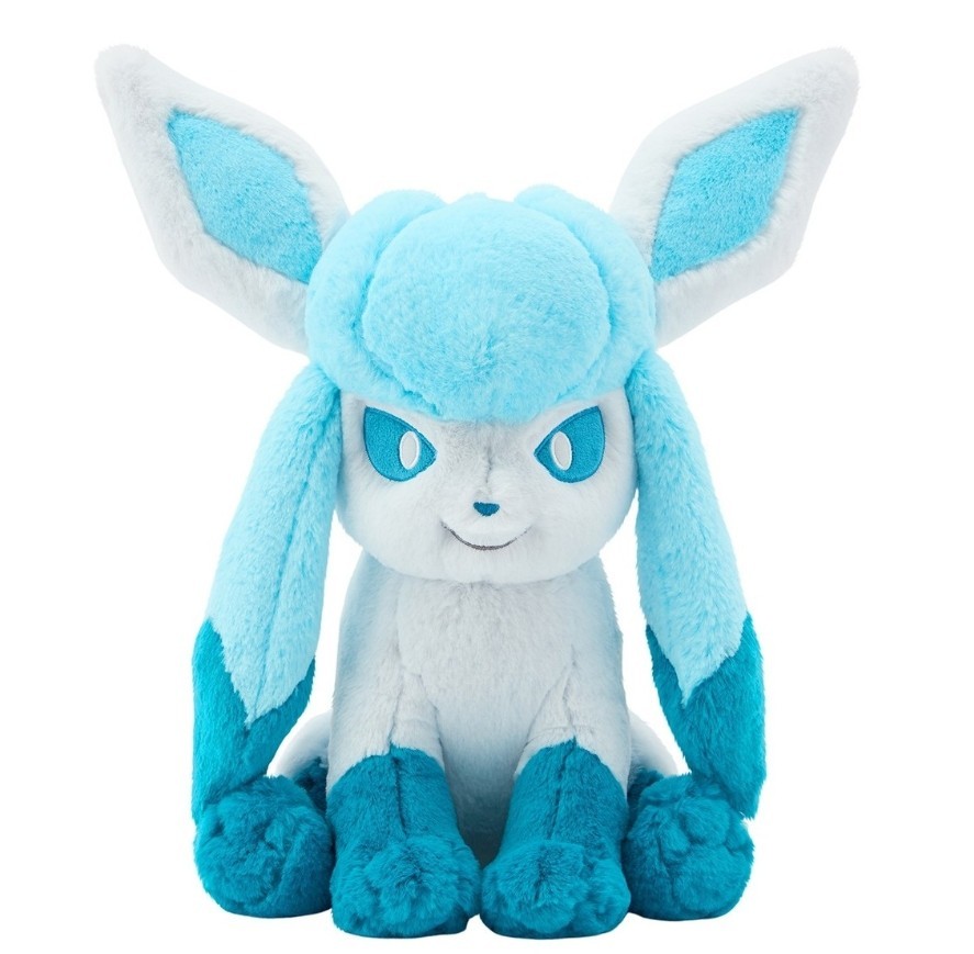Pokemon Center Original Glaceon Fluffy Hugging Plush toy Comfy Friends Japan NEW