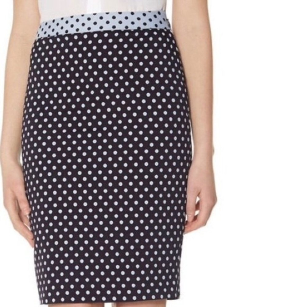 The Limited Pencil Skirt Women's Size 2 Navy Polka Dot High Waist Career Office