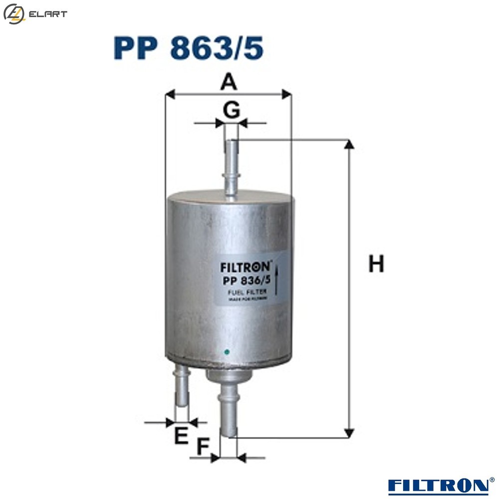 FUEL FILTER PP 836/5 FOR AUDI A4/S4/Convertible A6/S6 AMB/BFB/AWM/BEX/AVJ 1.8L