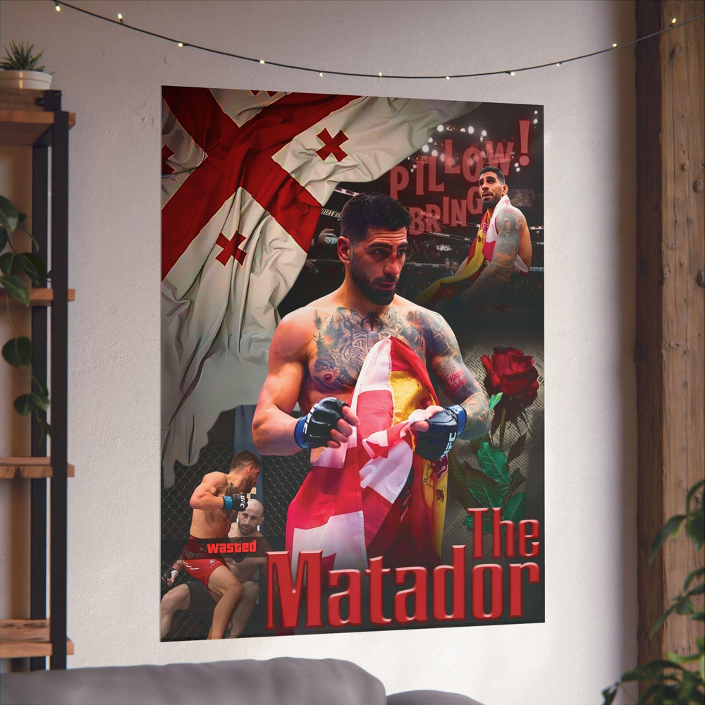 Ilia Topuria El Matador UFC MMA Fighter Motivation Poster