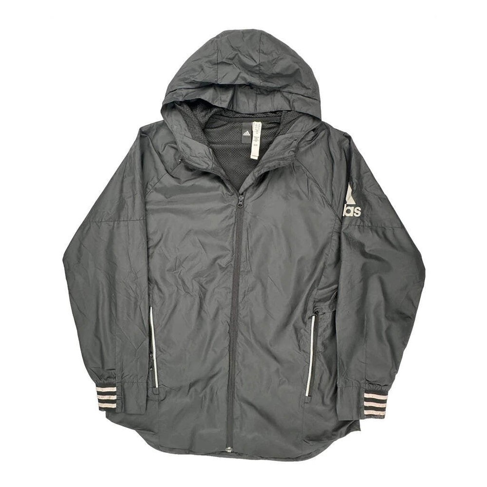 Adidas Windbreaker - Large Gray Polyester