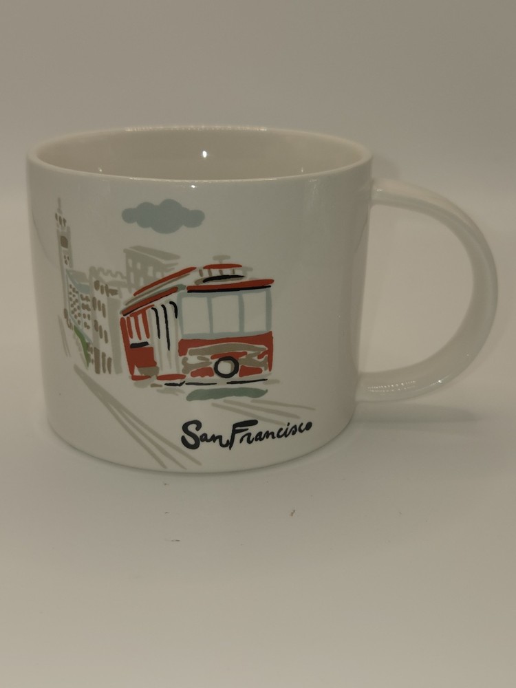 Pottery Barn San Francisco Ceramic Coffee Mug Cable Car Design