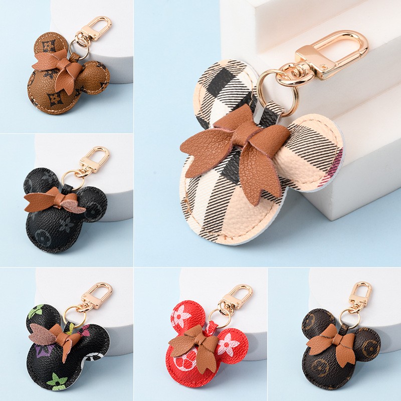 Cute Luxry Leather Keychain Gift - For Handbag, Purse, Backpack, Car Keys