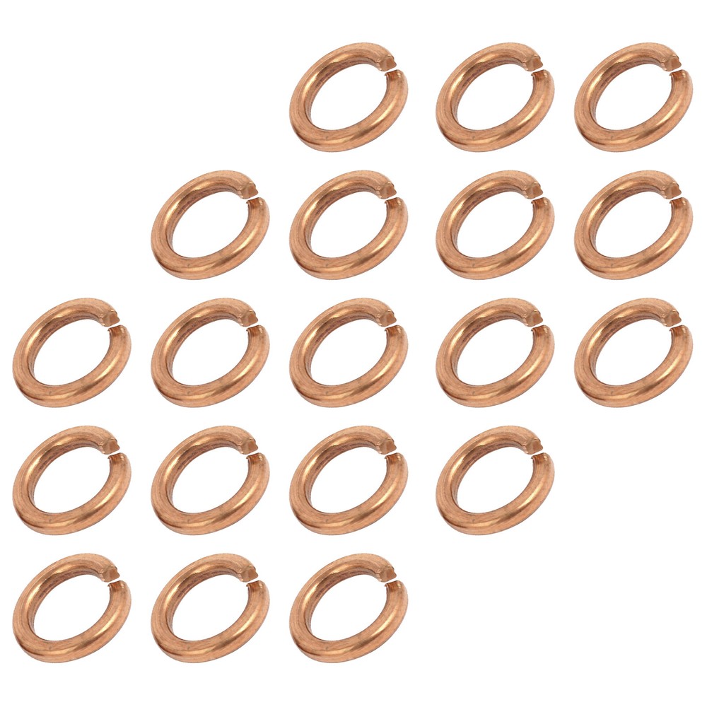 Split Lock Washer (M8) 15Pcs, Brass Spring Lock Washer Elastic Gasket