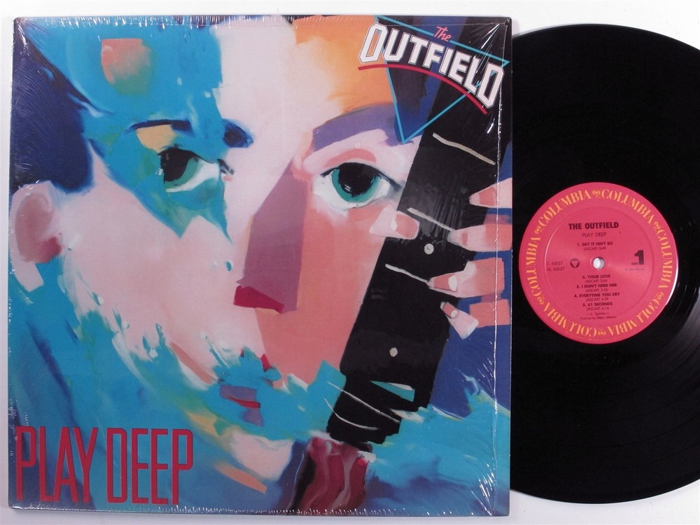 OUTFIELD Play Deep COLUMBIA LP VG++/VG+ SHRINK f