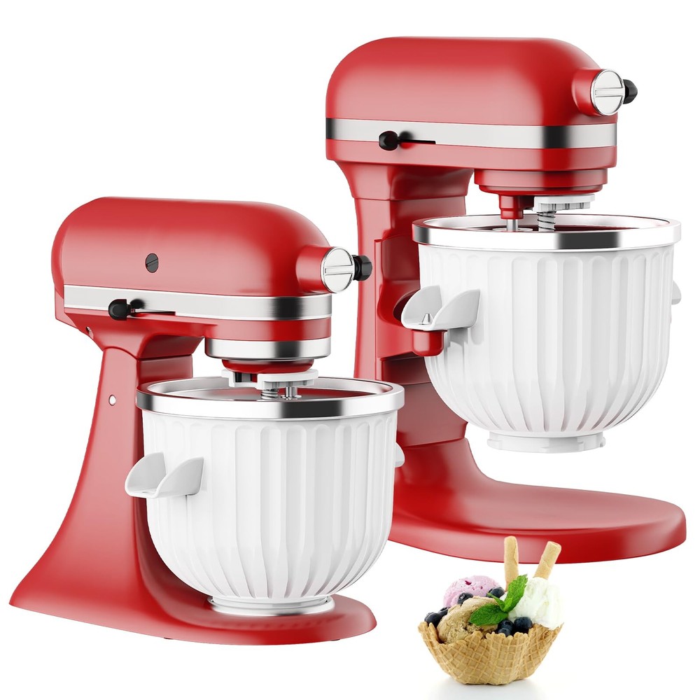 KitchenAid Stand Mixer Ice Cream Maker Attachment – 2 Quart Frozen Dessert Bowl  