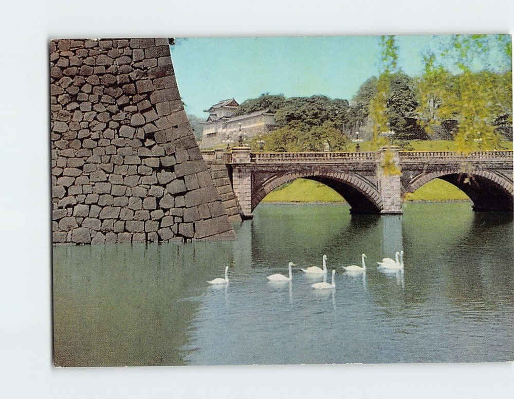Postcard Nijubashi Bridge Imperial Palace Grounds Tokyo Japan