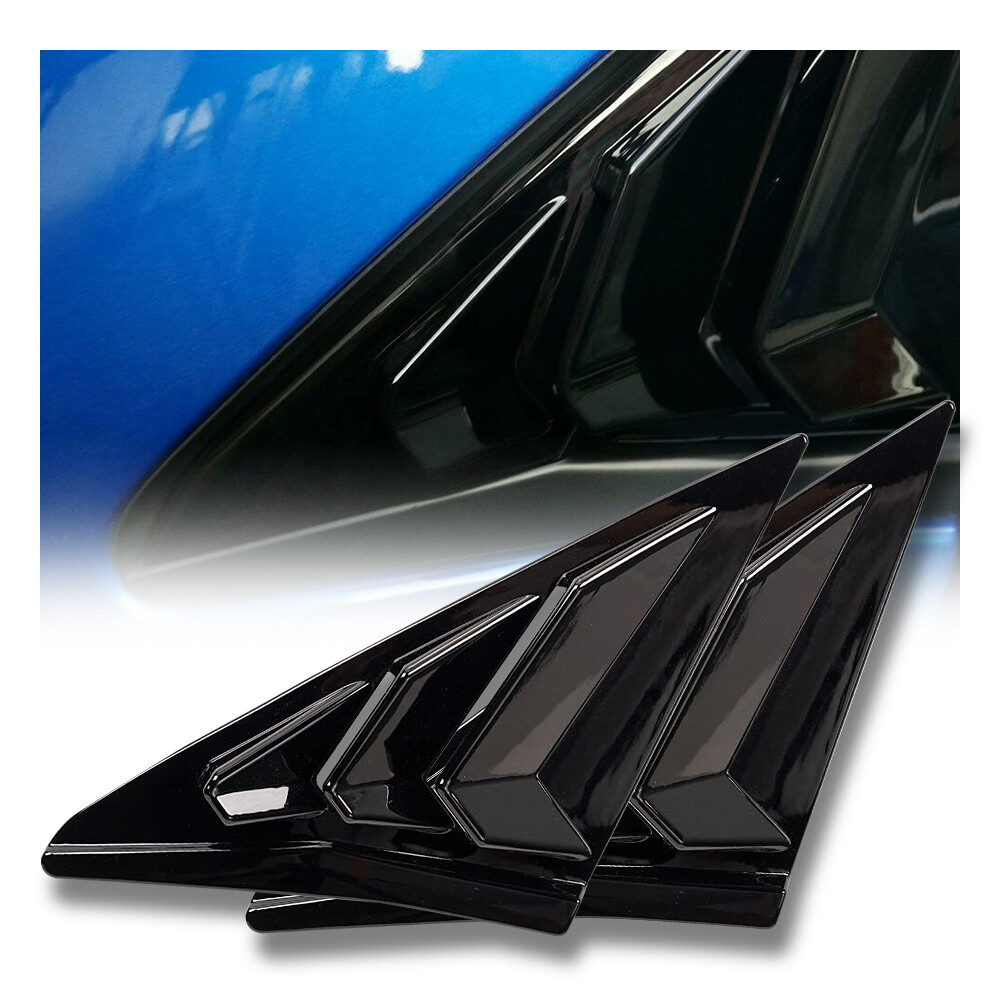 Honda Civic 2016-2020 Rear Quarter Window Louver Cover in Black  
