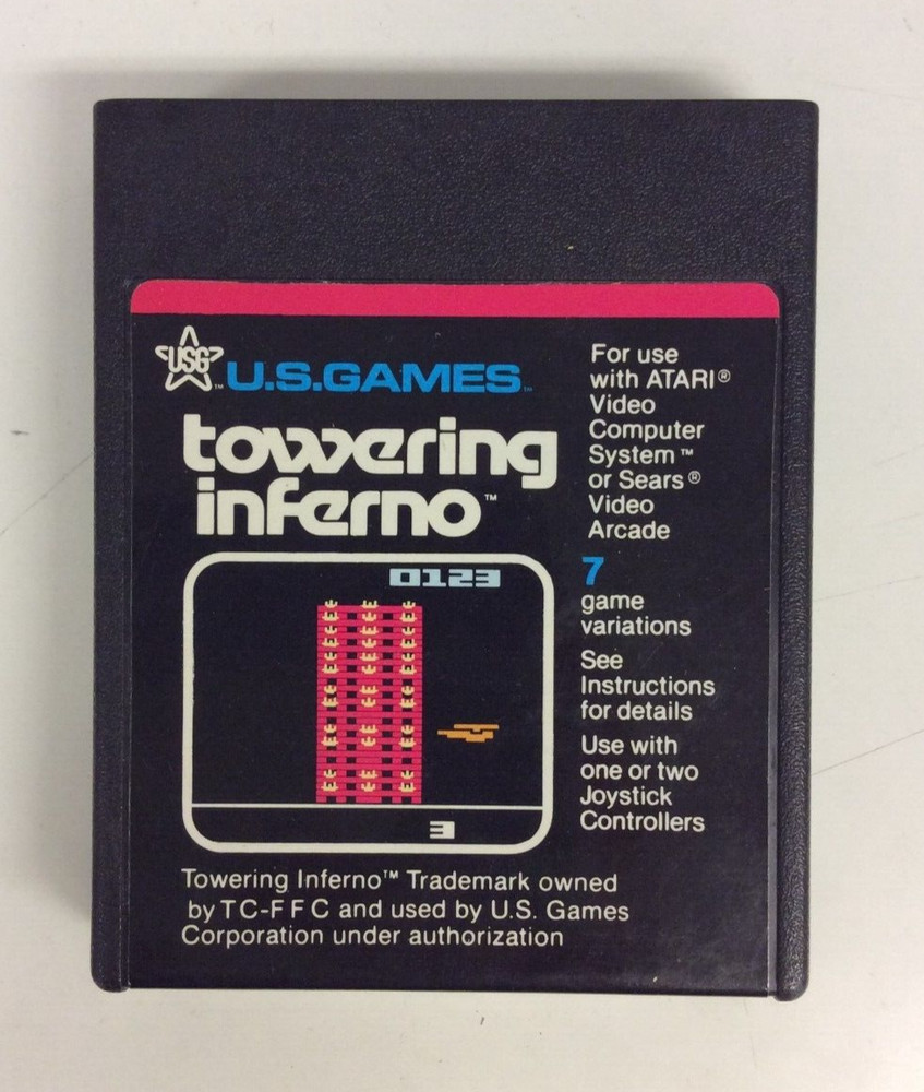 Towering Inferno (Atari 2600, 1982) Authentic Cartridge Only