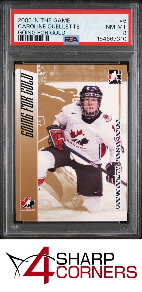 2006 In The Game Going For Gold #6 Caroline Ouellette Rc Hof Psa 84SC is the hobby's first consignment choice on eBay!