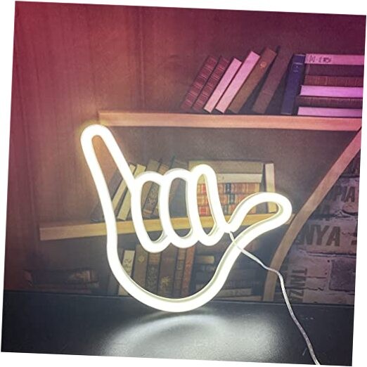 Hand Shape Finger Neon Sign Lights Hanging Decorative Neon Light USB or White