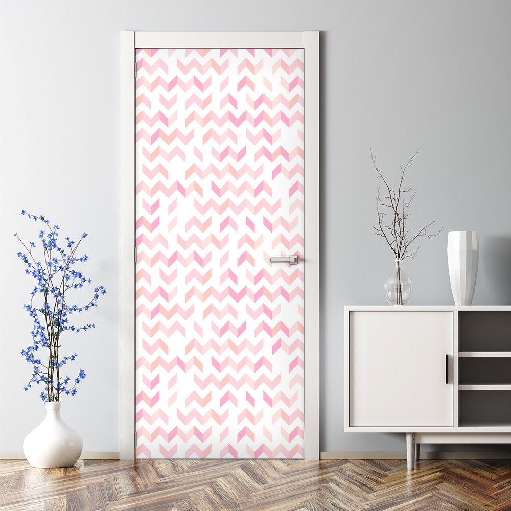 Lovely Herringbone decor Geometric Decal Simple Bubble Free Door sticker