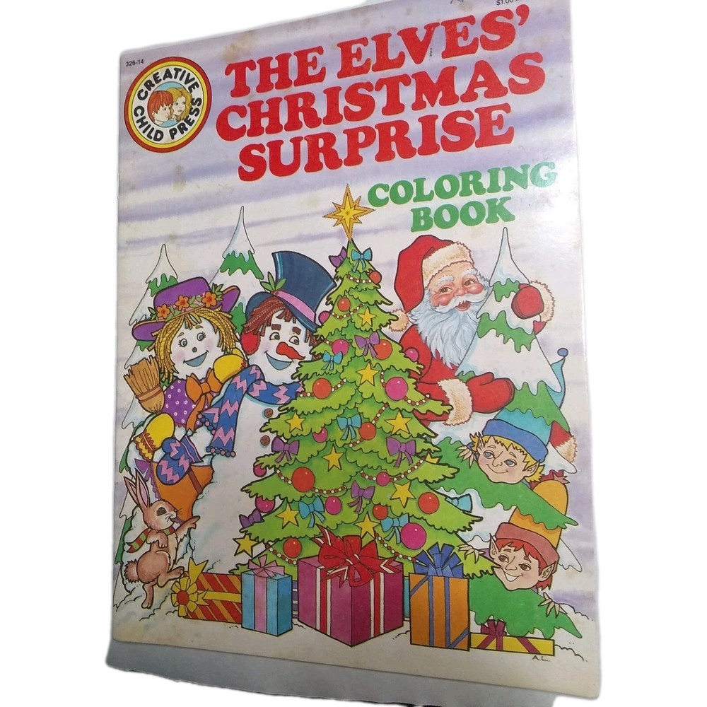 Creative Child Press Coloring Book The Elves Christmas Surprise 1980s  VINTAGE