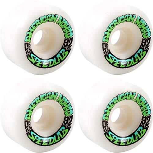 Speedlab Wheels Nomads White/Green Skateboard Wheels - 56mm 97a (Set of 4)