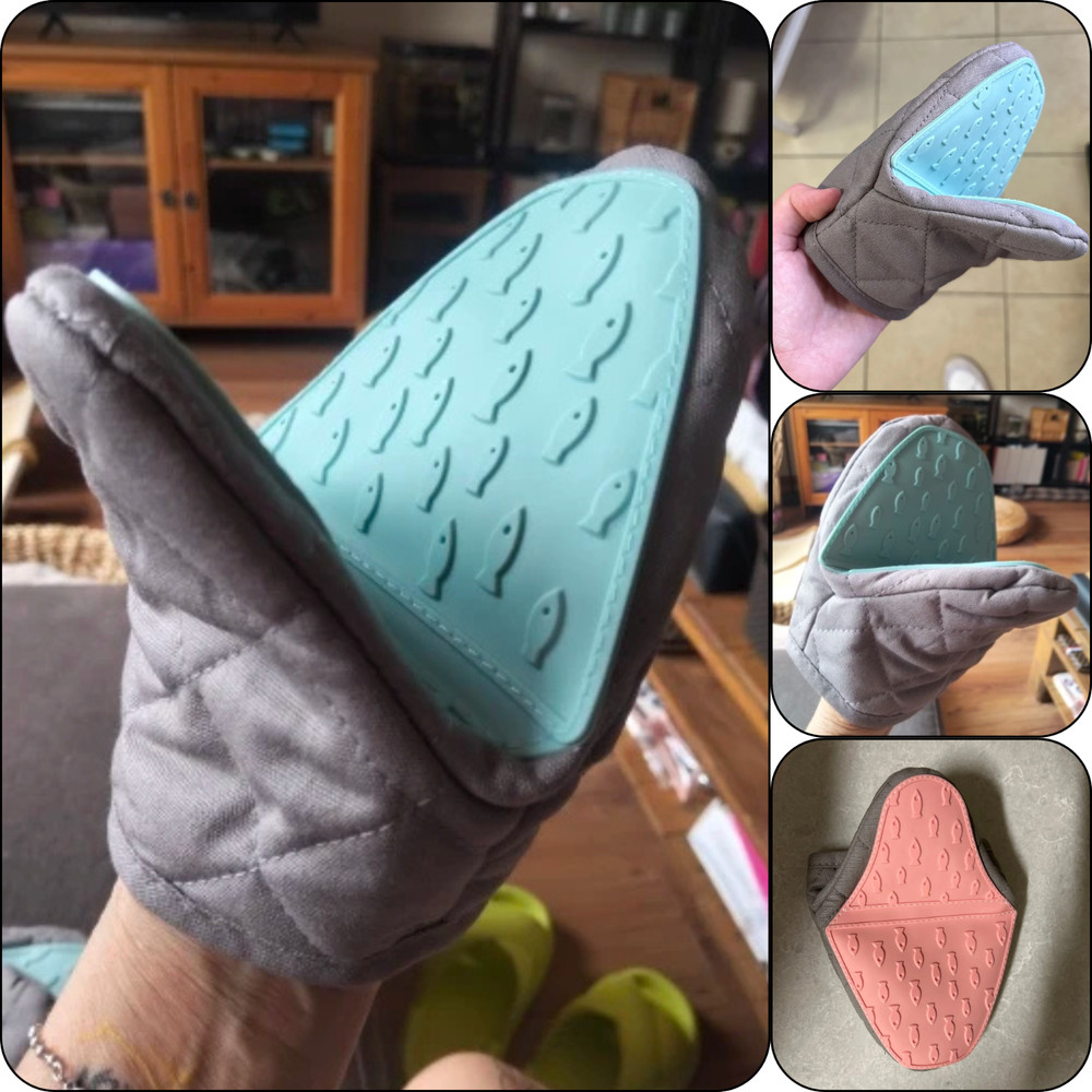 1pc Fish Shaped Silicone Oven Glove: Anti-Scald Heat Resistant Kitchen Mitt
