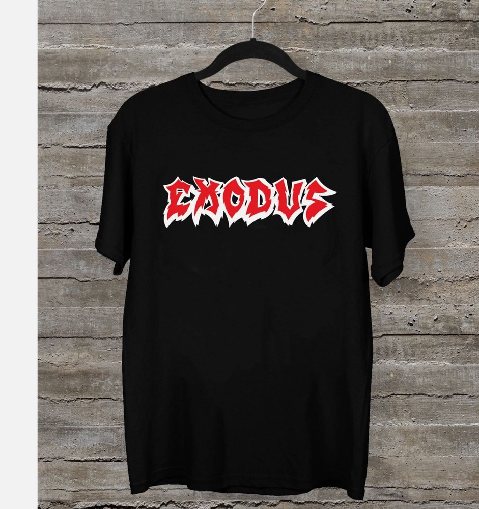 Rare Exodus Band logo Classic Short Sleeve Black All Size T-Shirt