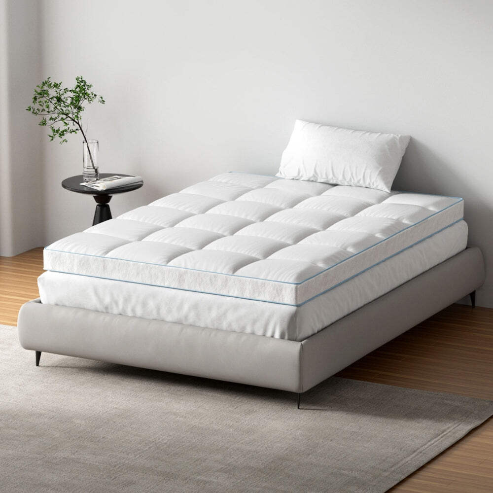 NNEDSZ Giselle 10cm Bamboo Pillowtop Mattress Topper Double Size for Enhanced Comfort