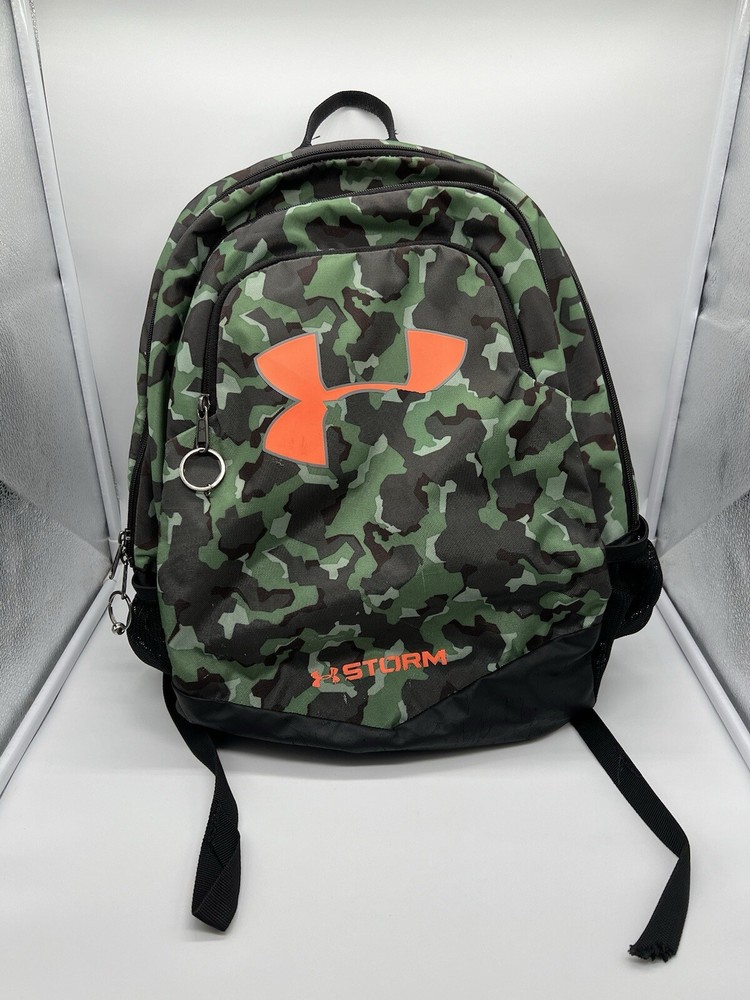 Under Armour UA Backpack Storm Green Camo Laptop Sleeve Organizer (See Pictures)