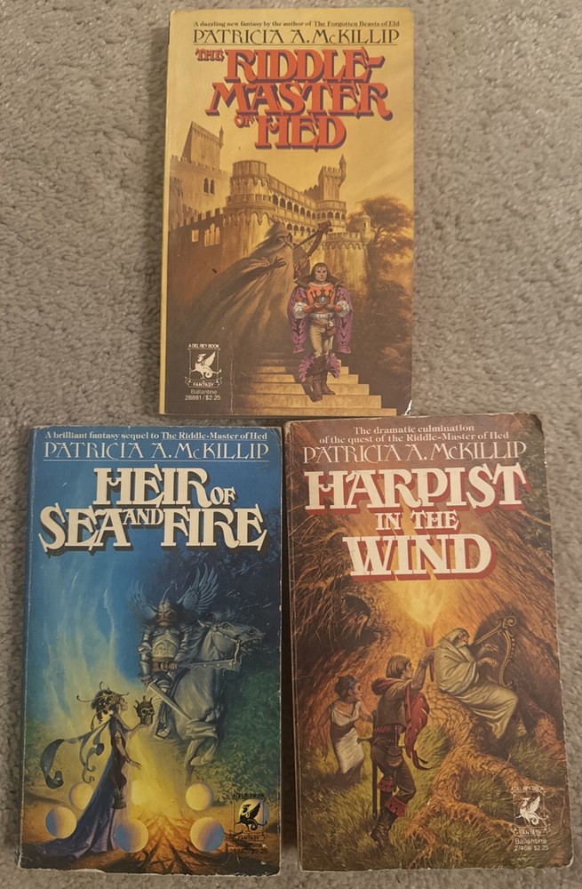 Patricia McKillip PB Book Lot 3 ~ Heir of Sea / Riddle-Master / Harpist in Wind