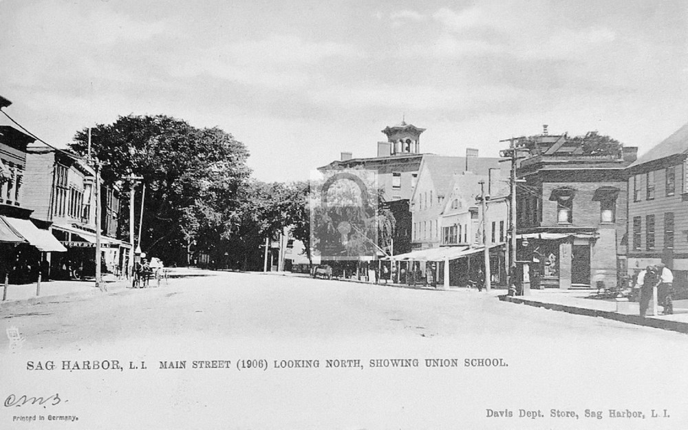 1906 Main Street View Union School Sag Harbor LI New York NY - Reprint