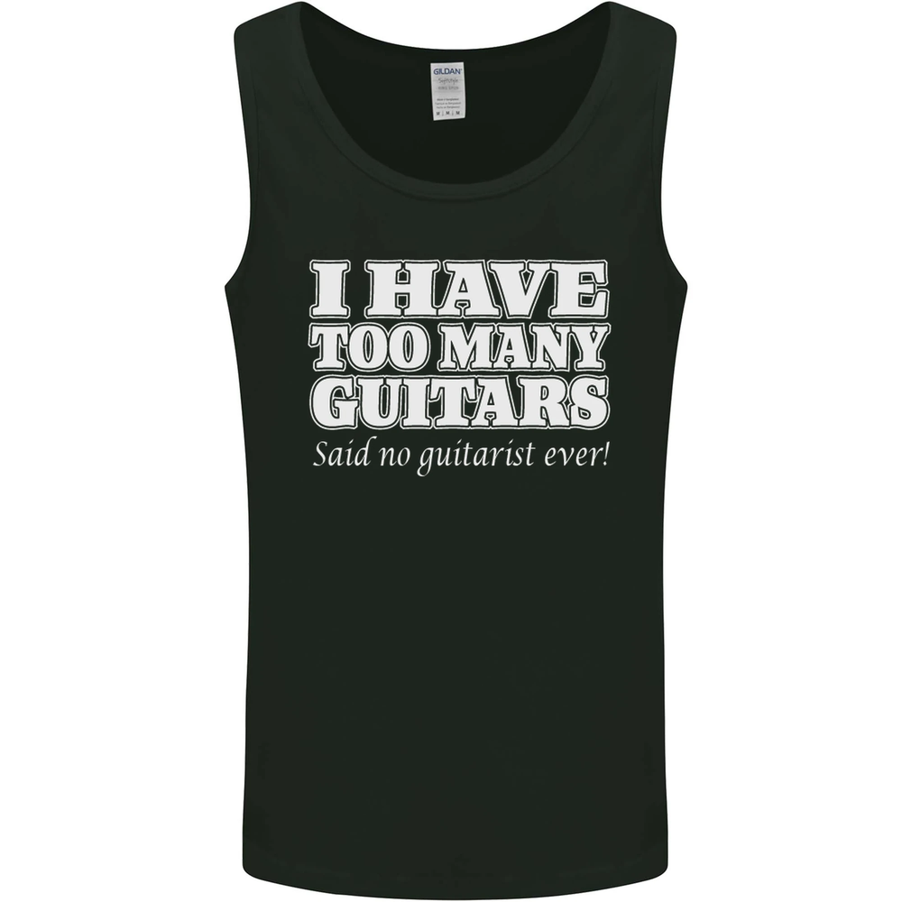Chaleco sin mangas para guitarrista divertido I Have Too Many Guitarrist para hombre