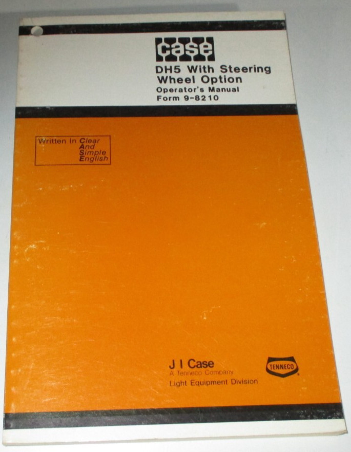 Case DH5 Trencher Operators/Owners/Maintenance Manual 9-8210 ORIGINAL! 1980