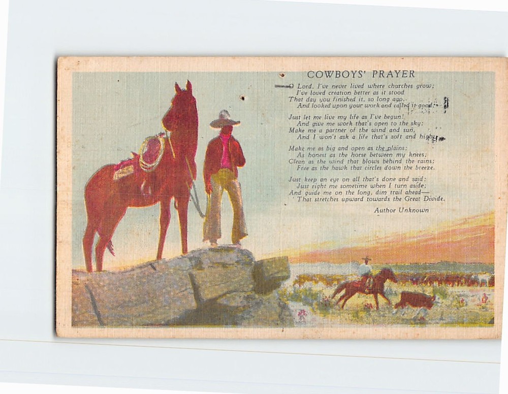 Postcard Cowboy's Prayer