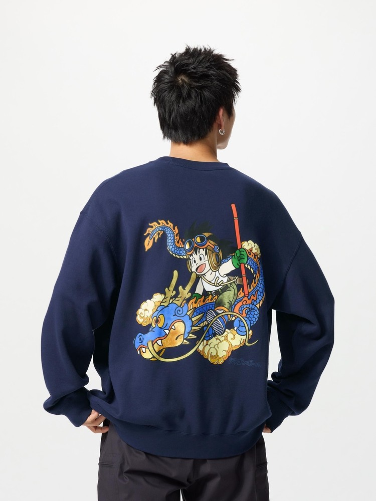 Uniqlo Goku Anime Dragon Ball Navy Long Sleeve Sweatshirt Unisex XL New