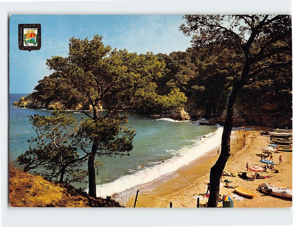 Postcard Beach Scene Aigua Blava Costa Brava Spain