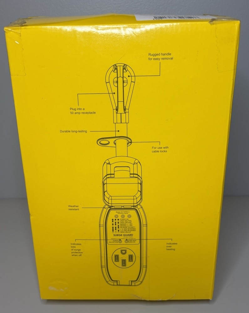 RV Surge Protector 50 Amp - Upgraded RV Circuit Analyzer with Waterproof Cover