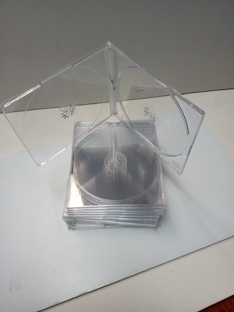 10 PCS 5.2MM DOUBLE SLIM CD JEWEL CASE WITH CRYSTAL CLEAR TRAY BL115