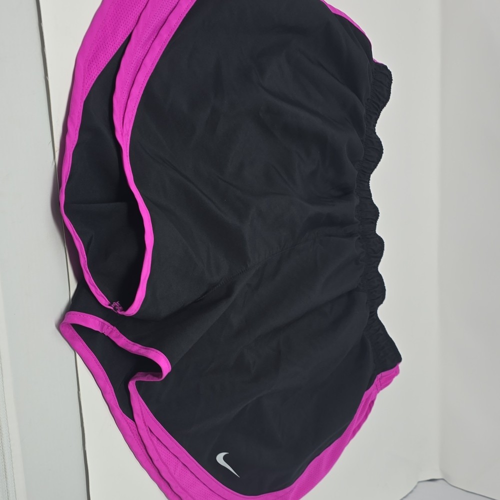 Nike Dri-FIT Women's Athletic Shorts Black/Pink Drawstring Elastic Waist XL