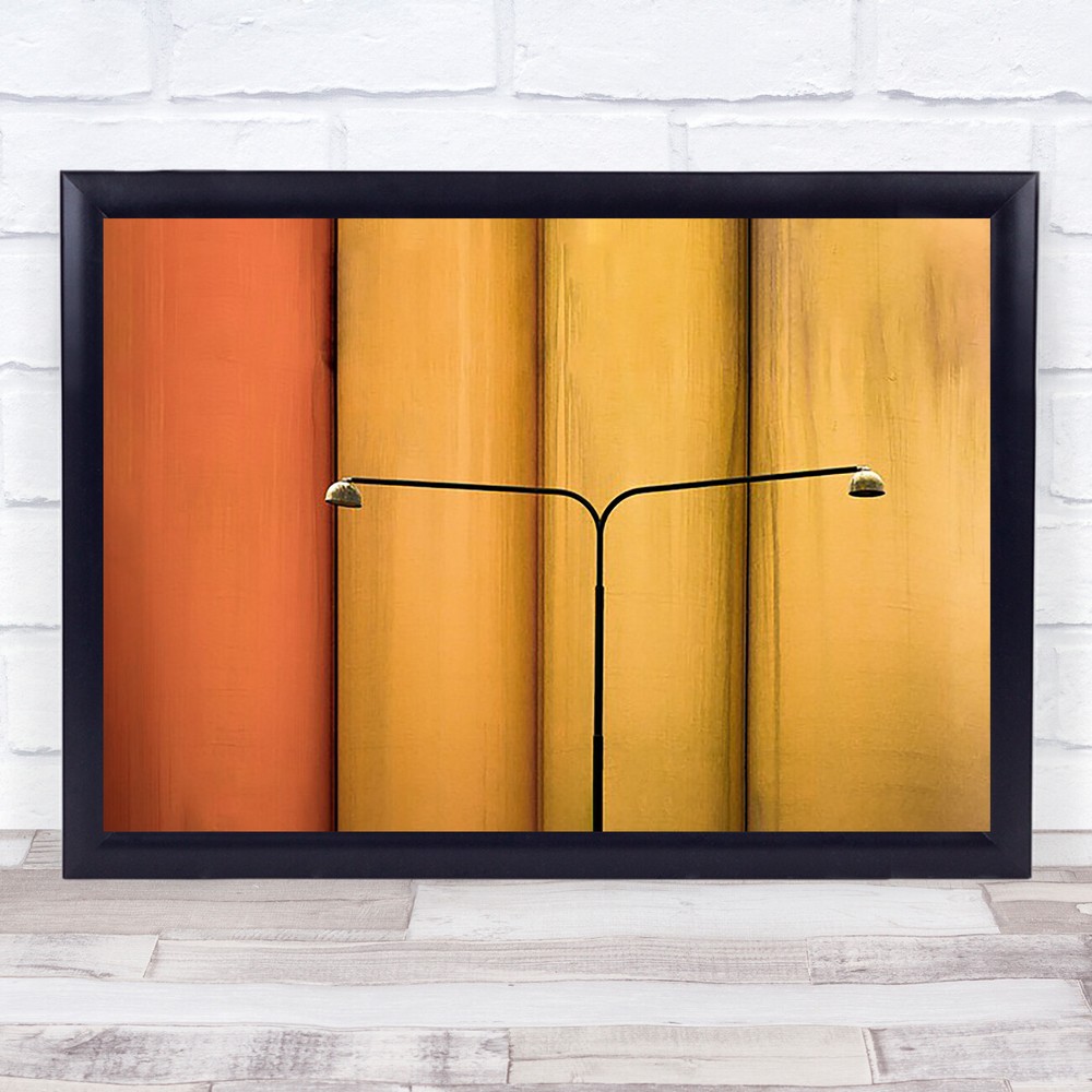 Street lamp Abstract Architecture Minimal Lines Silos Wall Art Print