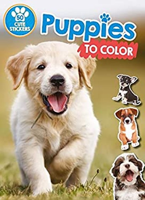 Puppies to Color : 50 Cute Stickers Sticker Books Parragon BooksFree US Delivery | ISBN:147488833X