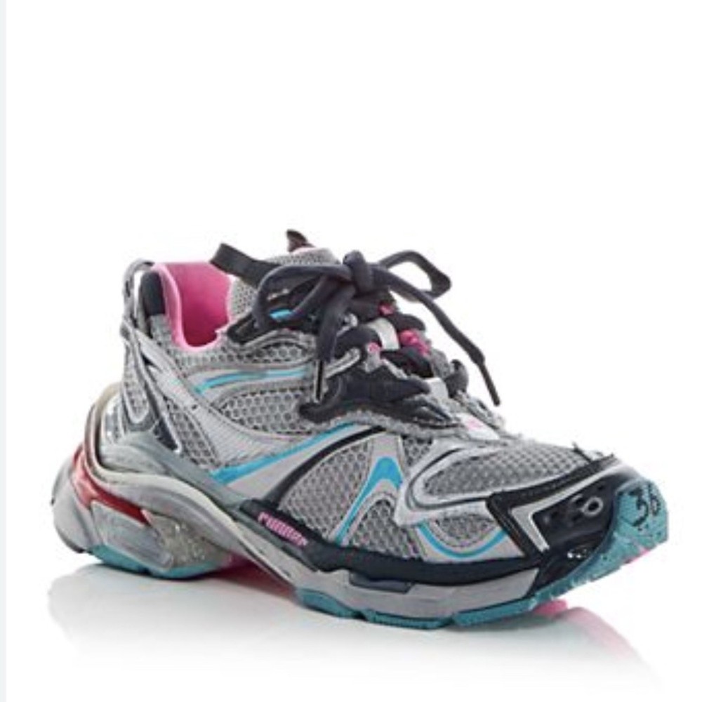 Balenciaga Runner 2.0 sneakers gray pink blue NIB Retail $1100 - 37 (US 7)