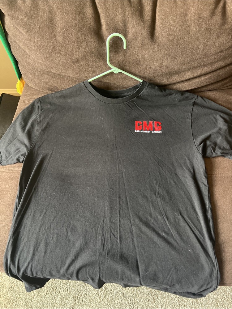 Gas Monkey Garage Men's T-Shirt XL Red and Black Short Sleeve