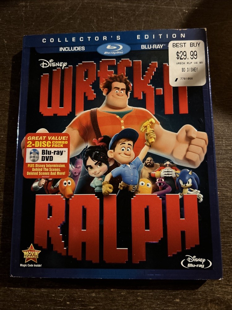 Wreck-It Ralph (Blu-ray/DVD, 2013, 2-Disc Set)