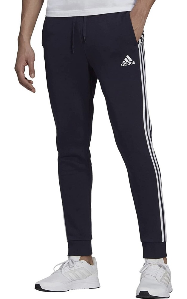 Adidas Essential Fleece Tapered Cuff Pants Men’s Size 3XL Legend Ink White NEW