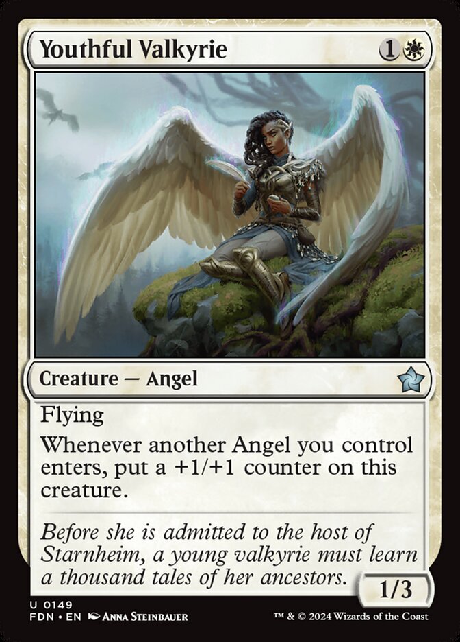 MTG Magic the Gathering Youthful Valkyrie (149/789) Foundations LP