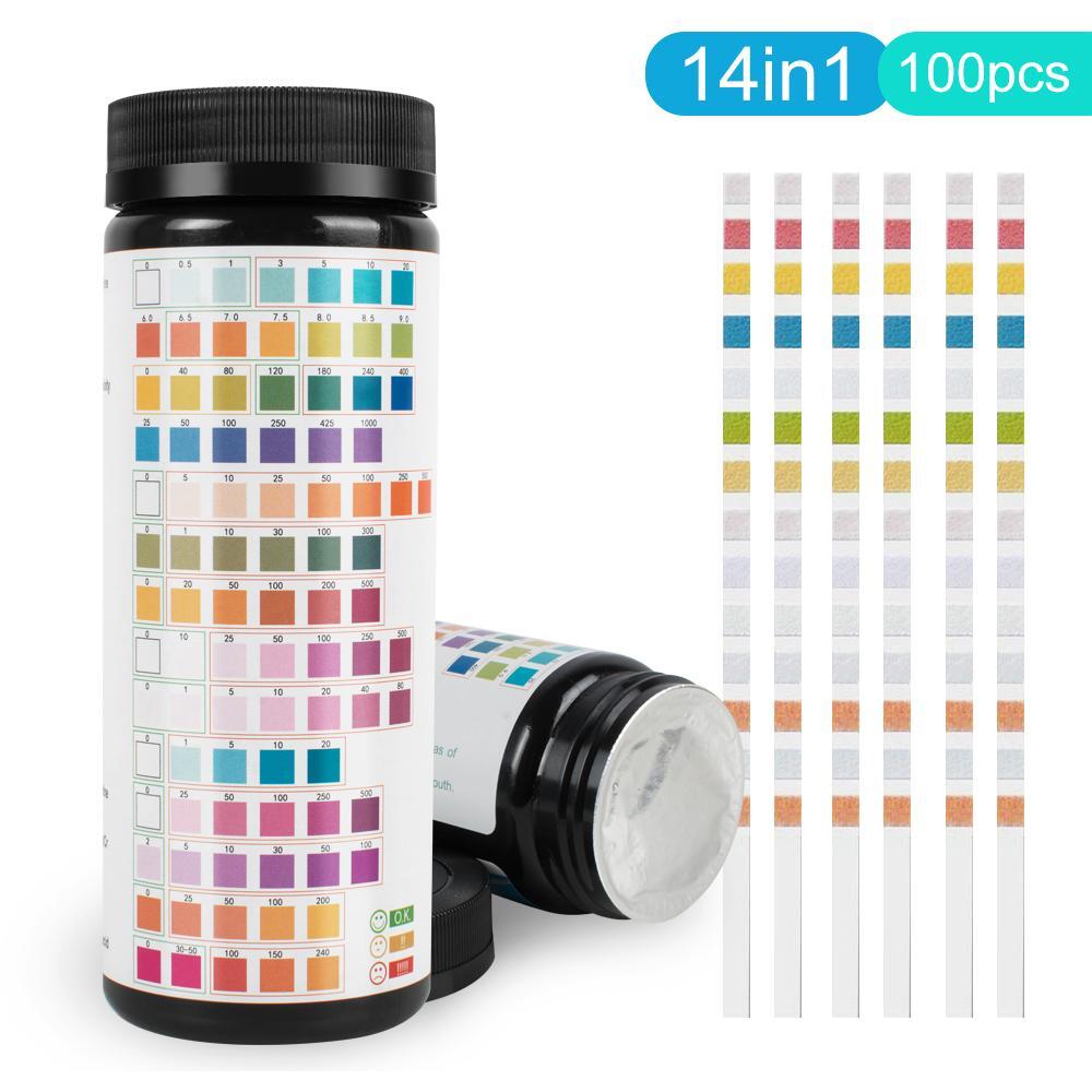 Accurate 14-in-1 Water Test Strips for Pools Hot Tubs Spas - Includes Bromine-image