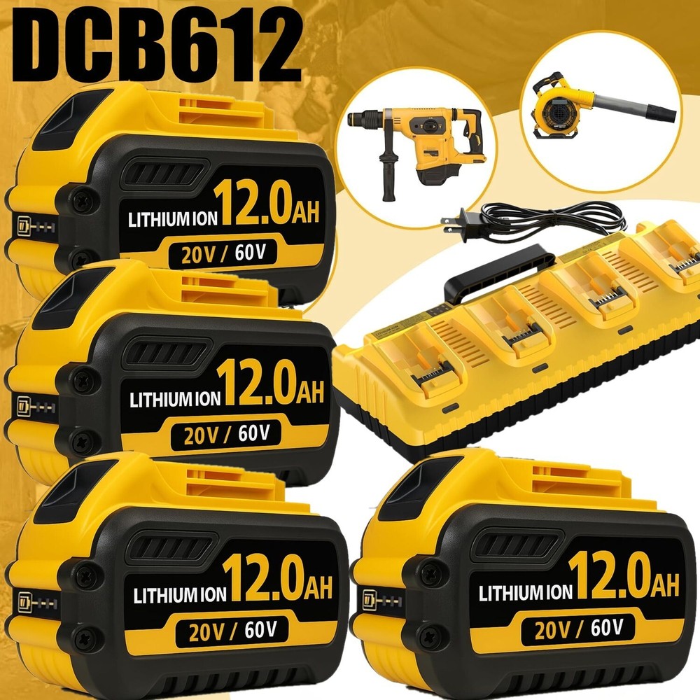 9Ah 12Ah DCB609-2 For DEWALT DCB612 20V/60V MAX FLEXVOLT Li-Ion Battery /Charger