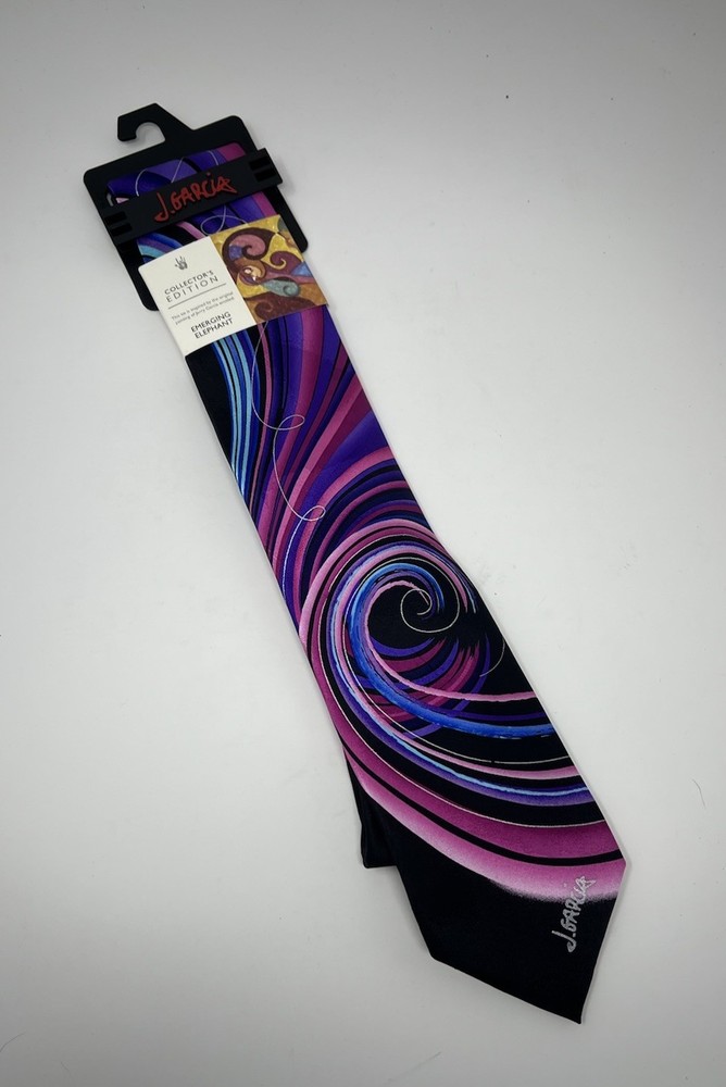J. GARCIA  Collector's Edition 100% Silk Tie Emerging Elephant NWT