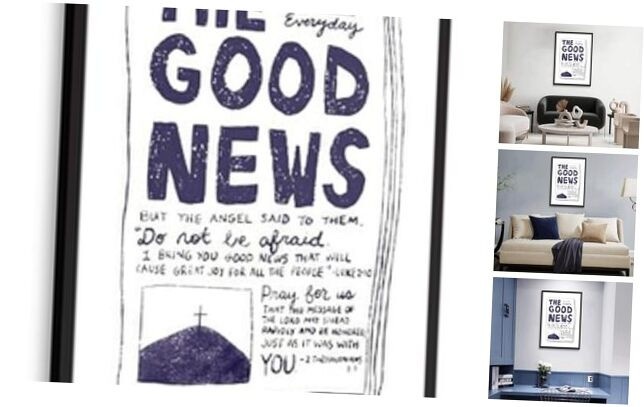 Modern Bible Verse Wall Art The Good News Canvas Prints Artaesthetic Christian
