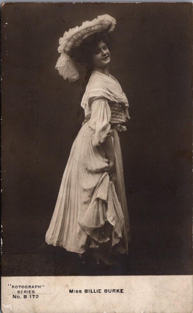 Miss Billie Burke Actress Rotograph Postcard Edwardian Era RPPC B 172