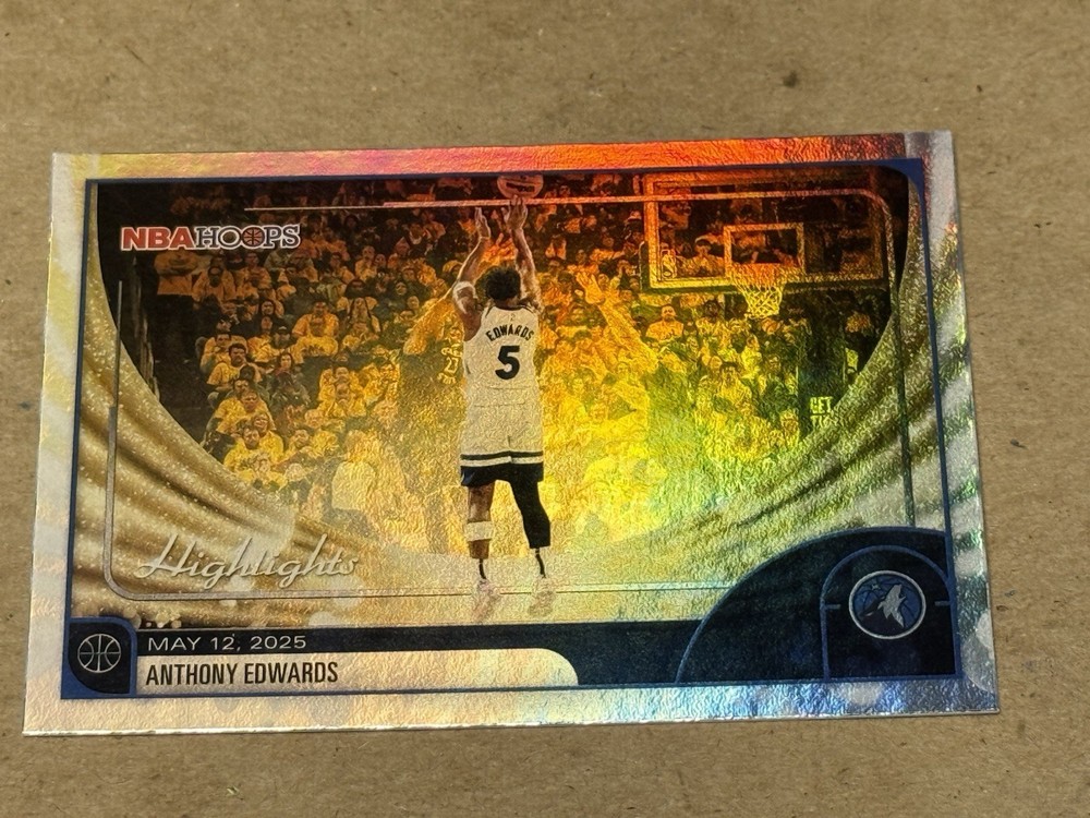 2025-26 Topps NBA Hoops Anthony Edwards Highlights Card 270 Timberwolves