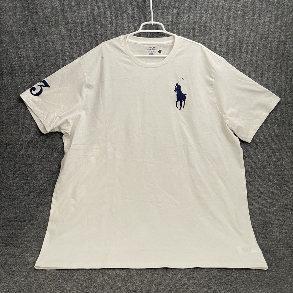 Polo Ralph Lauren Short Sleeve Big Pony Solid Crewneck Solid T-Shirt - Blue -
