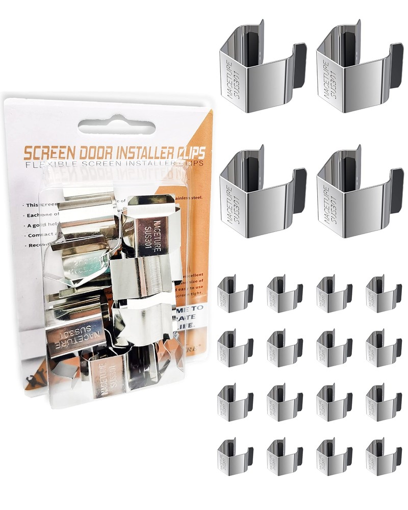20 Pieces Screen Installer Clip for Patio and Garage Window Screen Door