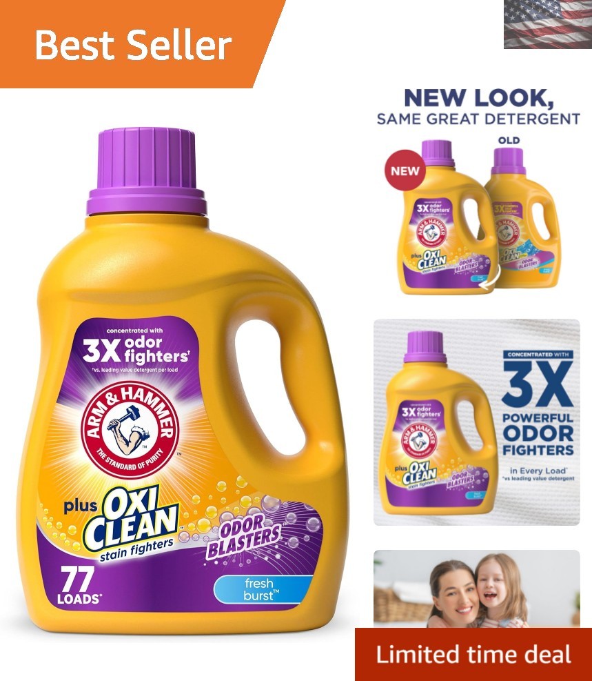 OxiClean Fresh Burst Laundry Detergent 77 Loads 100.5oz Odor Eliminator