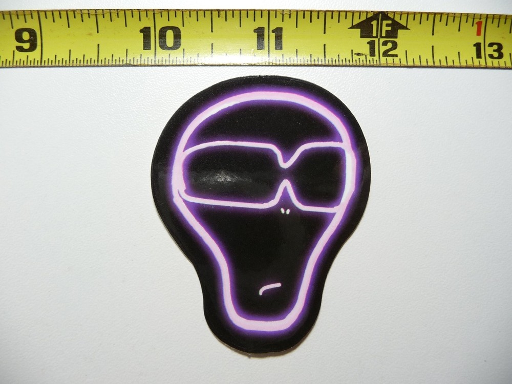 Alien Space Goggle Neon Sticker Decal Colorful Funny Vinyl Art